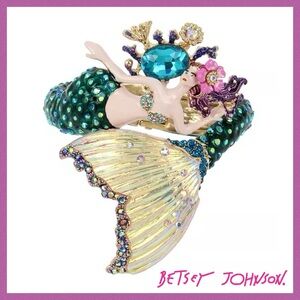 Betsey Johnson Mermaid Hinged Bangle Bracelet
